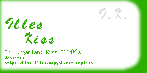 illes kiss business card